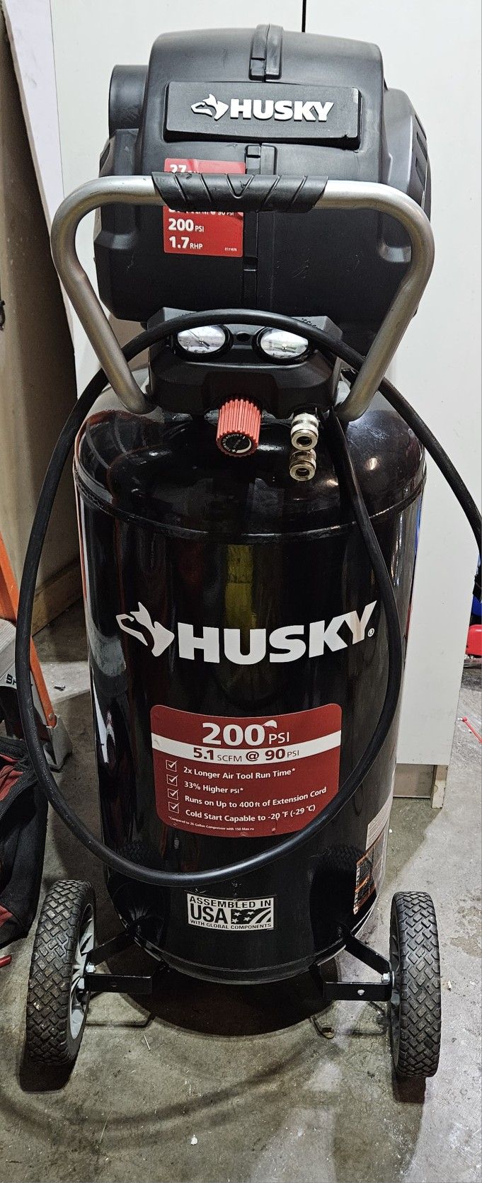 Husky 27 Gallon Air Compressor and Accessories