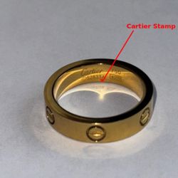 Authentic Cartier LOVE Ring – 18K Yellow Gold – Size 8 – Like New