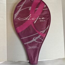 Wilson HOPE Tennis Racket Cover Breast Cancer Awareness.