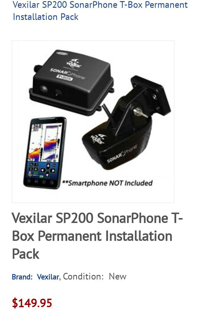 Vexilar SP200a Wifi Sonarphone T-box Marine Electronics for Sale in Dayton,  TN - OfferUp