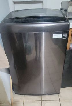 LG High-Efficiency Top-Load Washer & Matching Dryer Pair - Graphite Steel Finish
