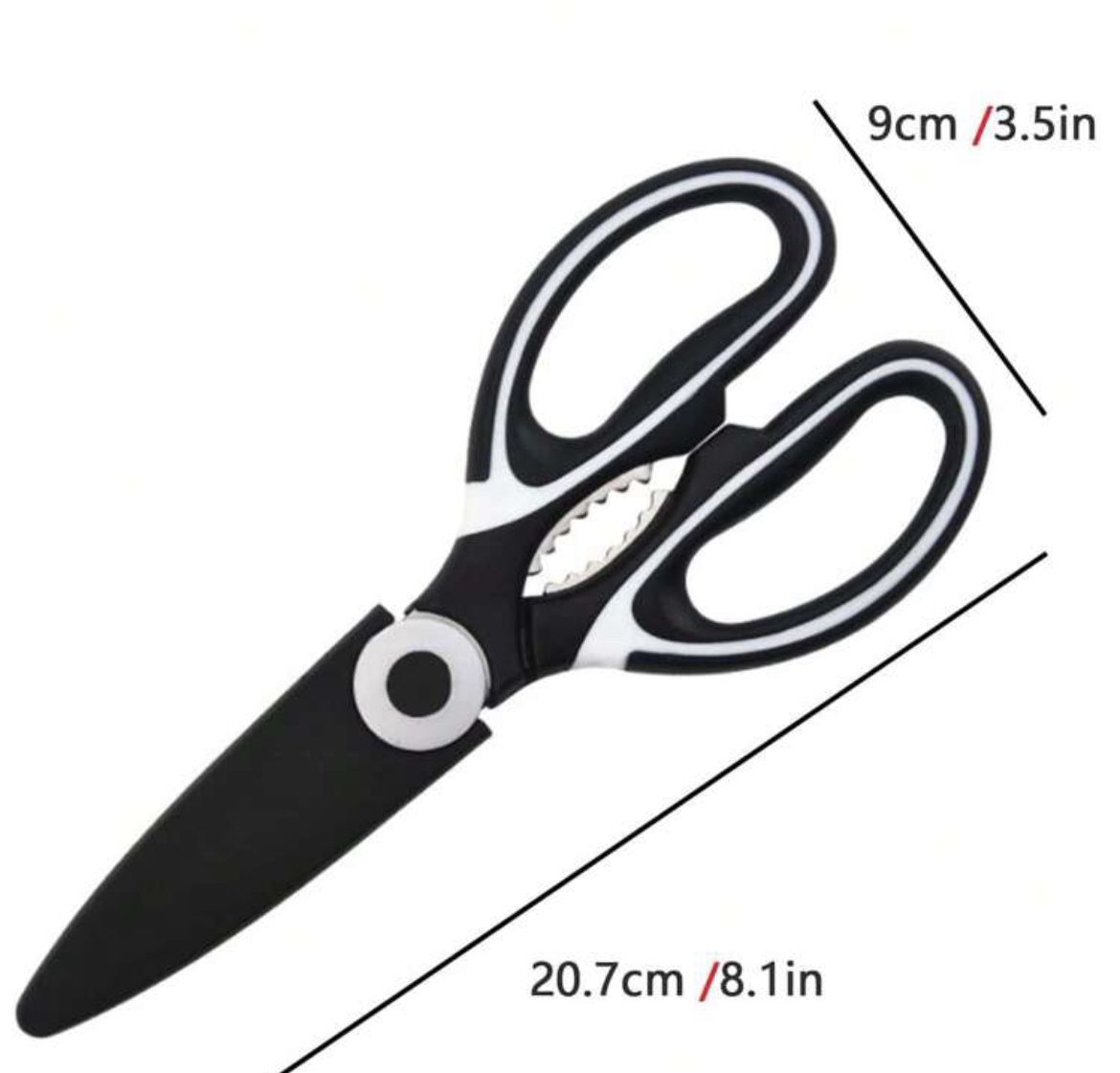 1pc Multifunctional Stainless Steel Kitchen Scissors With Bone Cutter For Chicken And Fish, Food Cutting Tool For Home And Baby Food