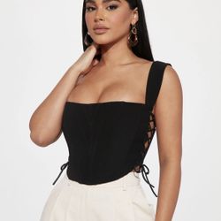 Fashion Nova Black Side Lace Up Corset Club Rave Techno Outfit for Sale in Ontario CA OfferUp