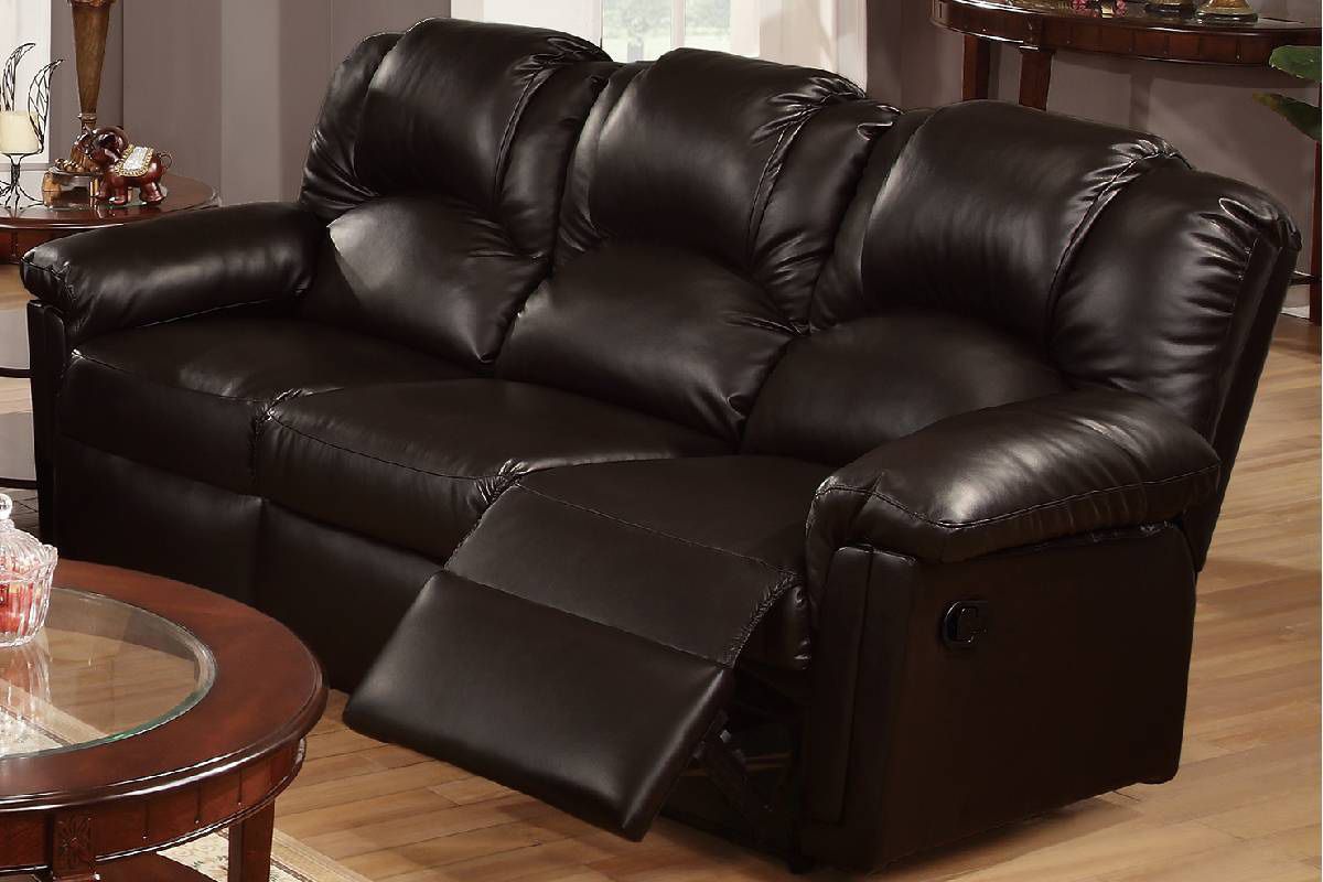 3-Pc Black Or Brown Reclining Sofa Set ( Sofa,Loveseat And Recliner Chair )