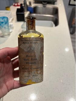 Antique Joseph Muller Gall Liver Stomach Bowel Cleanser Medicine Bottle