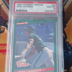 1986 Donruss Rookies #22 Jose Canseco PSA 10