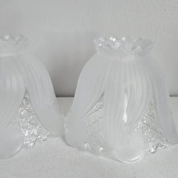 Vintage Fine Cut Glass Lamp Shade Dome for Antique Lamp Elaborate Design Details