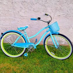 Women's Huffy 26" Beach Cruiser Bike Bicicleta Basket Bell 