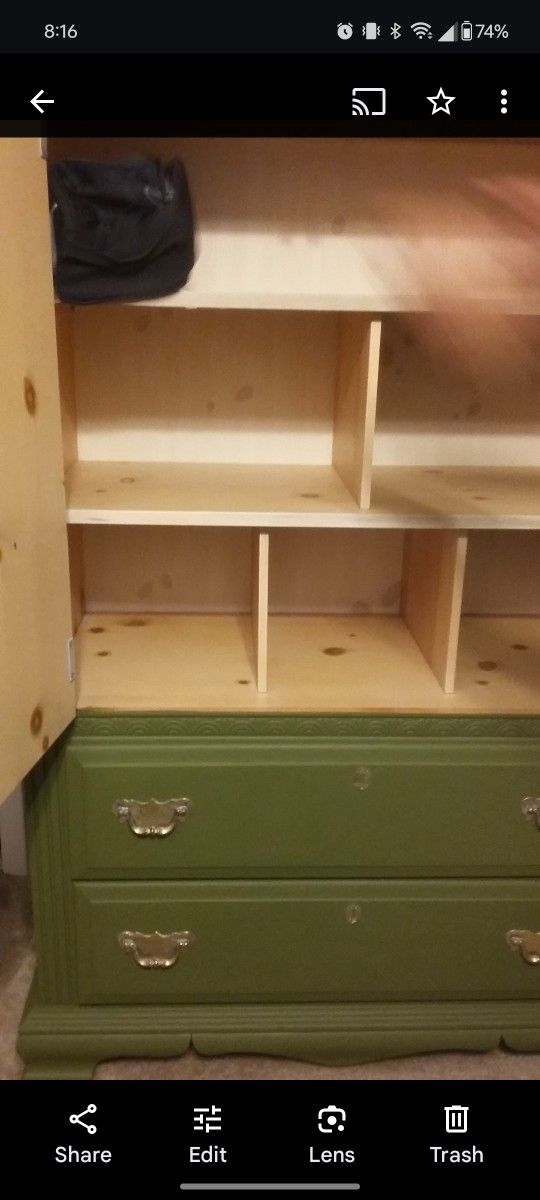 Refinished Green Solid Wood Furniture