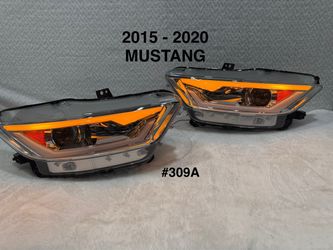 2015 To 2017 Ford Mustang  2018 To 2020 Mustang Shelby HID/Xenon Switchback Sequential LED Turn Signal Projector Headlights