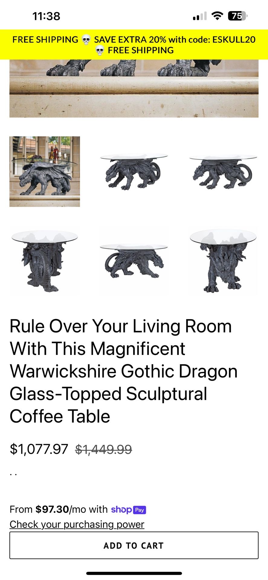 Dragon Coffee Table 