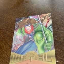 Gambit Marvel Metal 1995 Comic Card