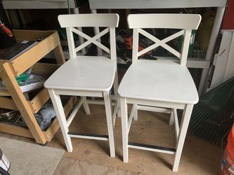 IKEA Wooden White Chairs