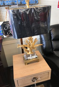 Gold coral table lamp