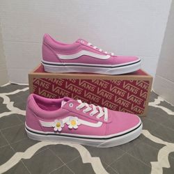 Vans Ward Low Top Canvas Shoes "Flowers Pink" Floral Women's Size 6 NIB