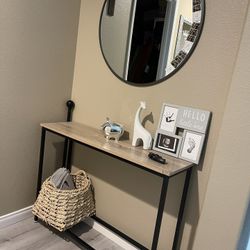 Entryway Table And Mirror 