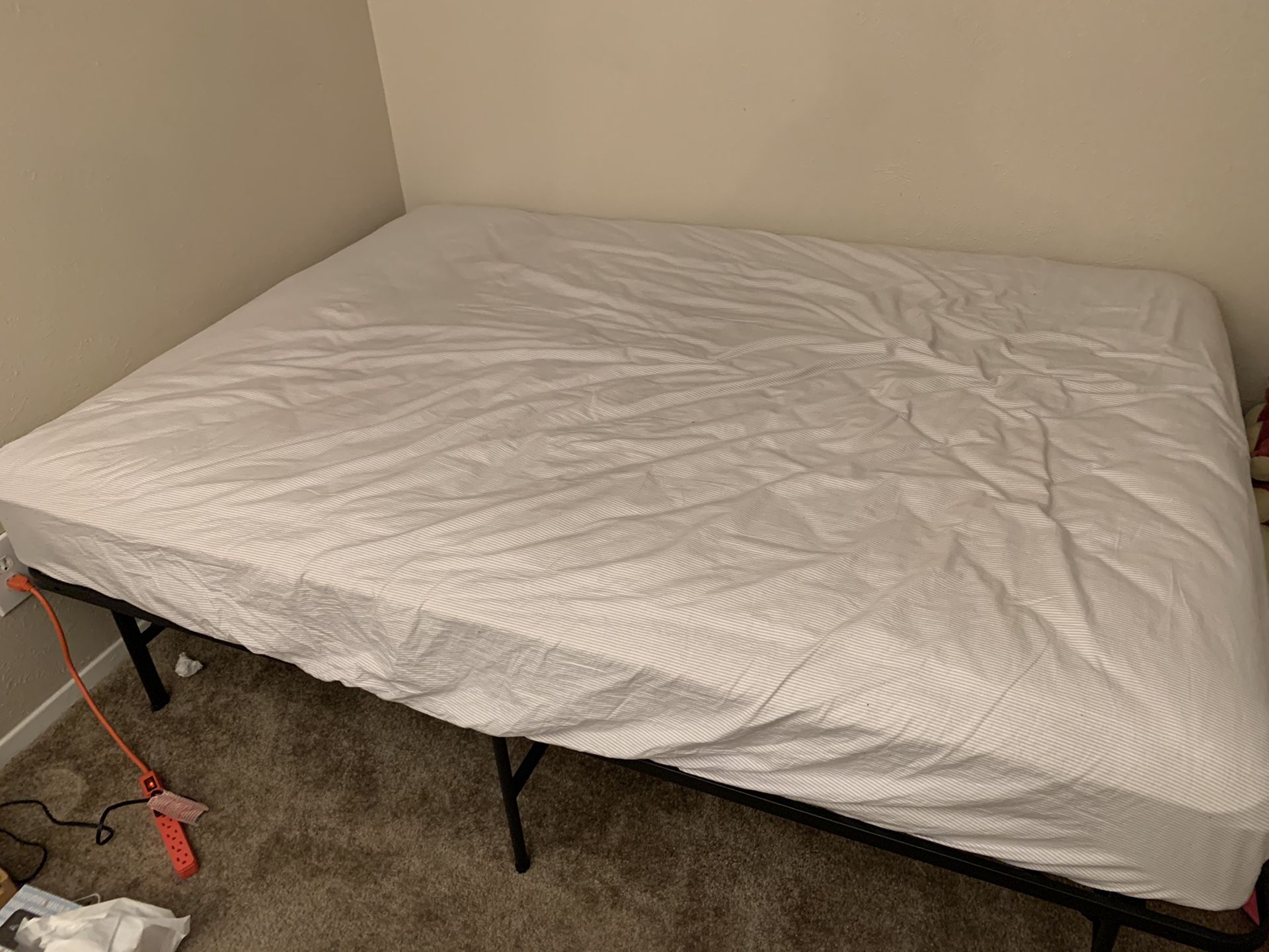 Full size mattress and bed frame