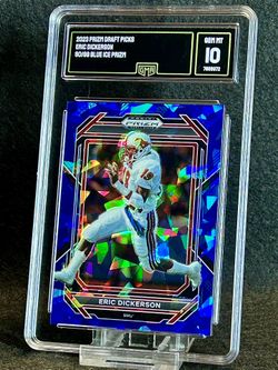 2023 Prizm Draft Picks 💥 Eric Dickerson 💥 Blue Ice Prizm 90/99 GMA 10 💎 Mint - Los Angeles Rams