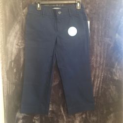Hilliard And Hanson Crop Navy Blue Pants 