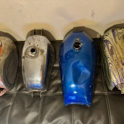 4 vintage Decorative Motorcycle fuel tanks