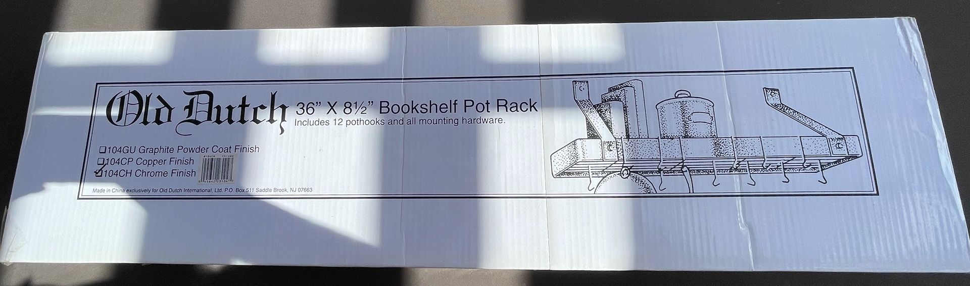 Crate And Barrel Crome 36x8.5 Pot Rack