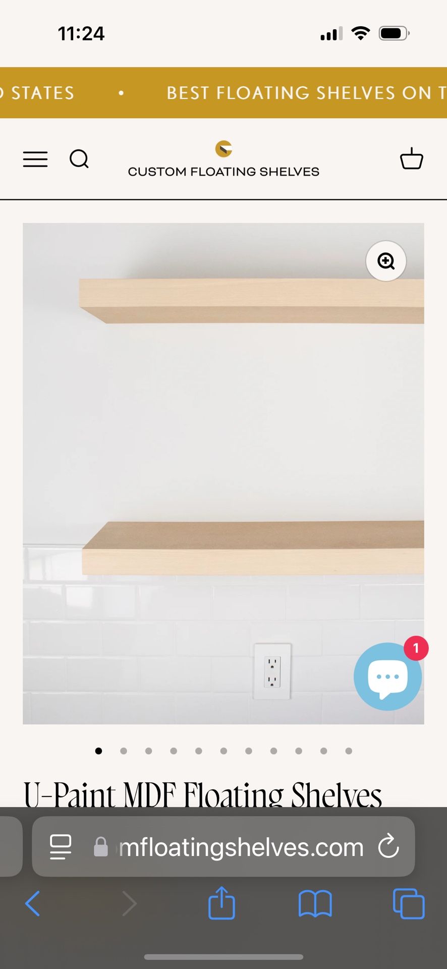 Floating Shelves 12X36