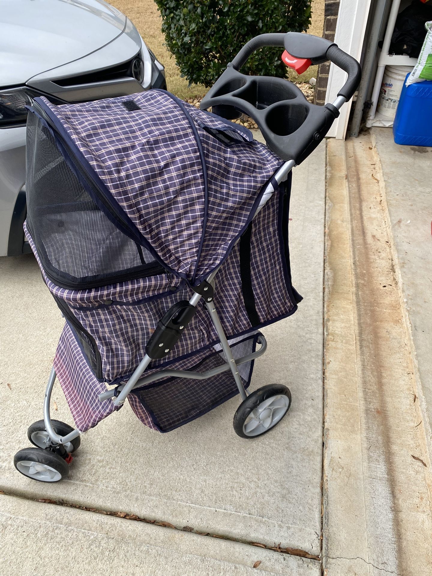 Oxgord Foldable Pet Stroller For Small or Medium Sized Dogs & Cats; Canopy, Removable Mesh