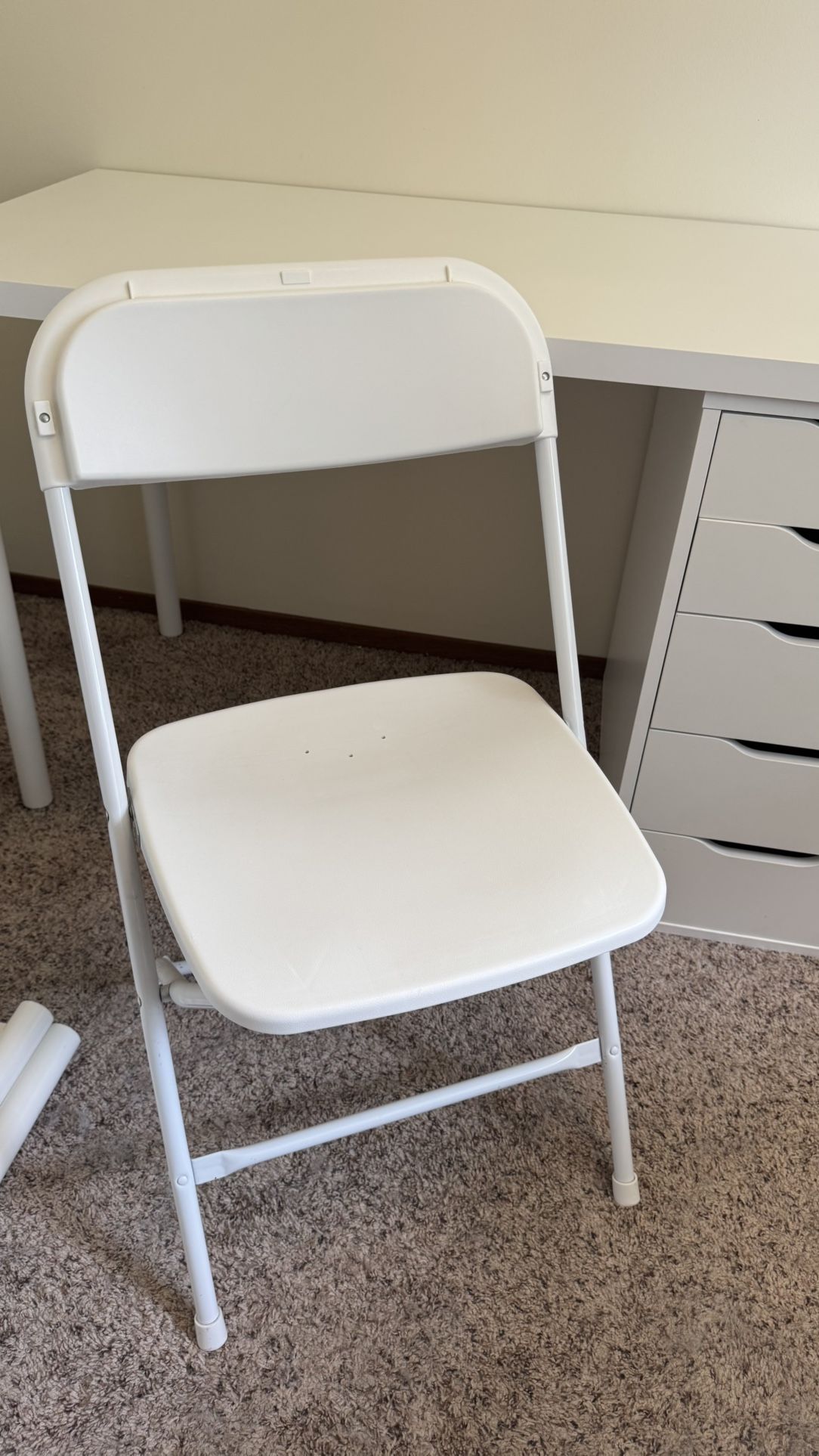 IKEA white folding chair