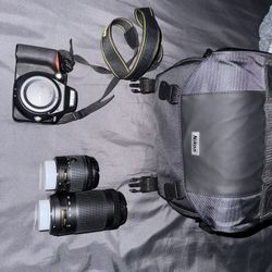 Nikon D3500 w/ 18-55mm And 70-300mm Camera