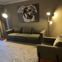 Couch Chair and Rug 