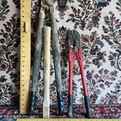 Bolt Cutters Pruner Hickory Wood Handle 