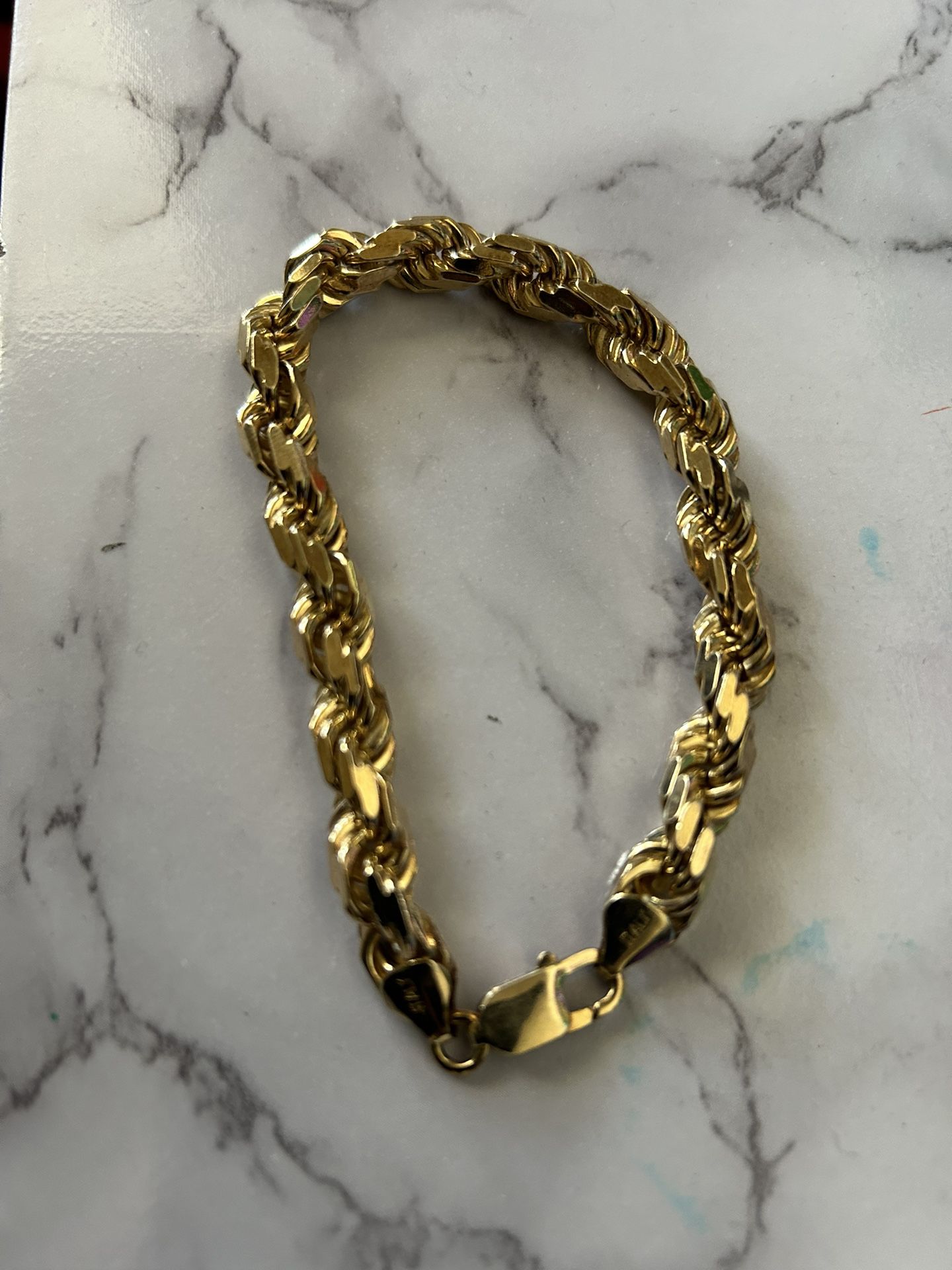 Diamond Cut Gold Bracelet 