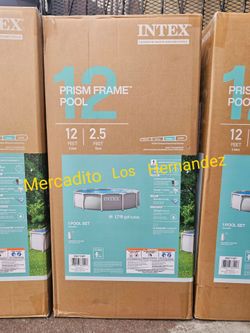 Intex Premium 26711EH 12ft x 30in Swimming Pool +Pump and Filter Metal Frame