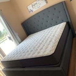 New In Box King Bed Frame With Mattress (Read Description Below)