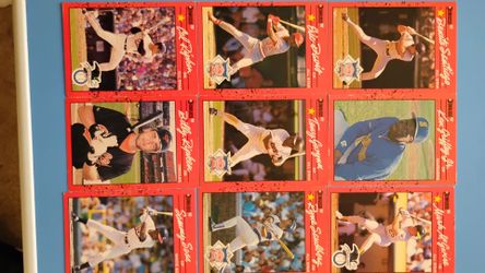1990 Donruss All-Star Baseball Cards Lot of 9