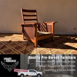 Mission Style Oak Morris Armchair