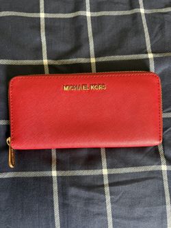 Michael Kors Leather Wallet - Red