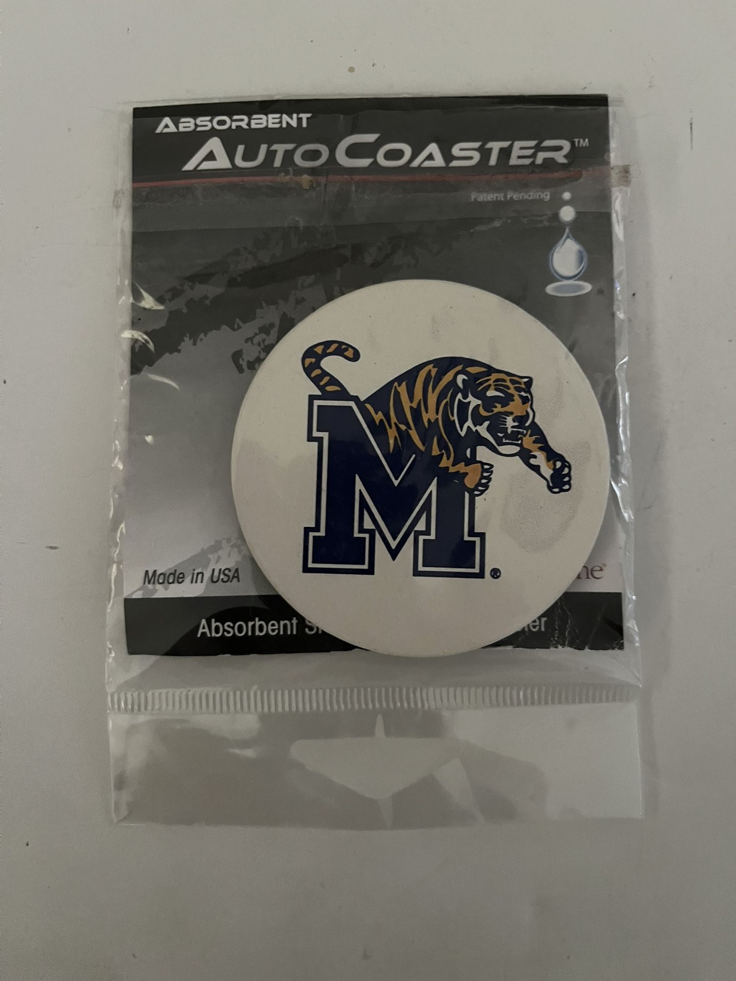 Brand New University Of Memphis Absorbant Stone Autocoaster By Absorbastone
