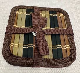 Bamboo Coasters NEW 2 Packs = 12 Coasters for $6 -Multiples Available