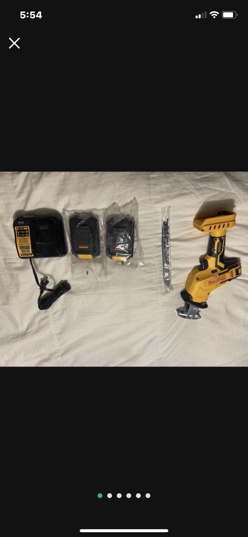 New Dewalt Hackzall Knockoff Sawzall With Two New Dewalt Batteries And New Charger In Stuff Bag