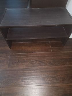 Dark Brown Wooden Shoe Rack / Storage Shelf