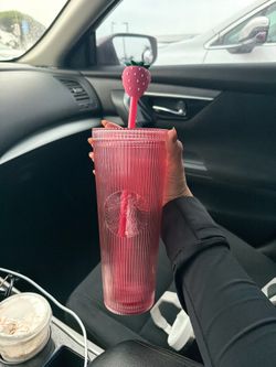Starbucks 24 oz cup and Starbucks hat