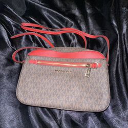 Michael Kors Jet Set Large Logo Crossbody Bag with Matching Card Holder