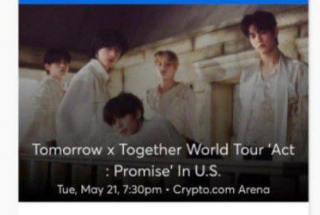 5 Tickets To TOMORROW X TOGETHER 
