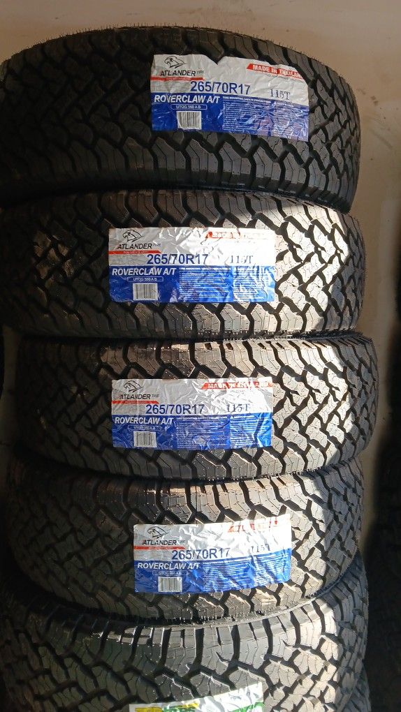 265/70/17 Atlander Tires Installed And Balanced / Instaladas Y Balanceadas