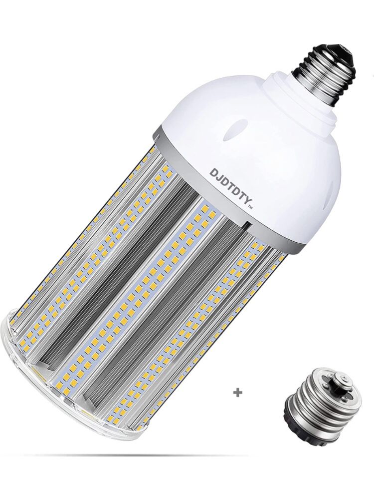 (two) 60W Corn Light Bulb, E26 E39 Base LED Corn Lamp, 9000 Lumen 5000K Daylight 110V~277V Corn Cob Light Bulb for Indoor Outdoor