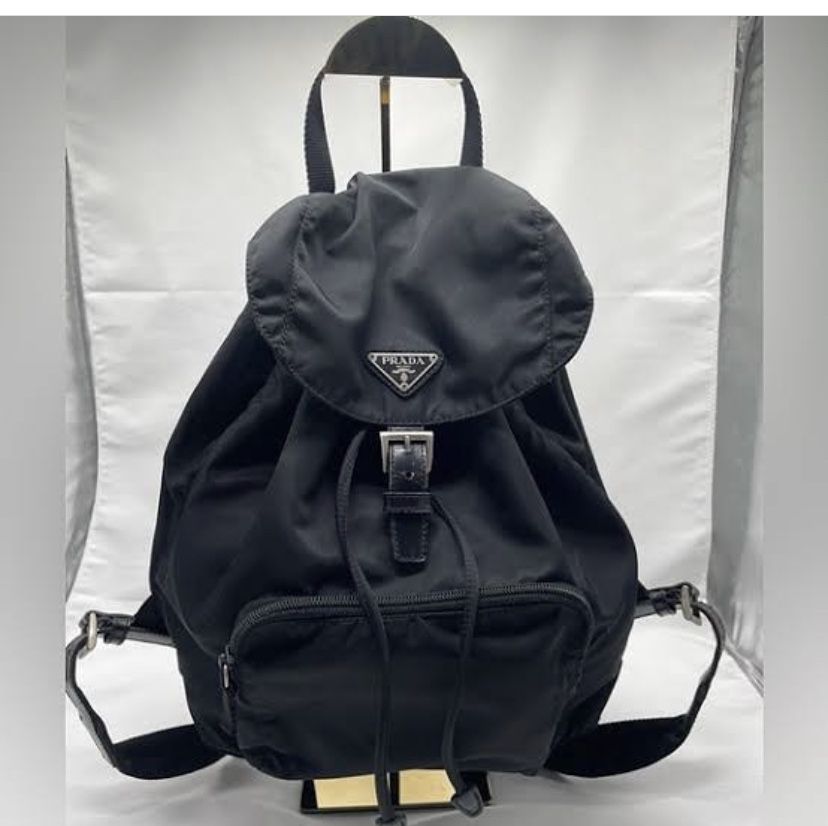 Pre Owned Prada Nylon/leather Mini Back Pack 