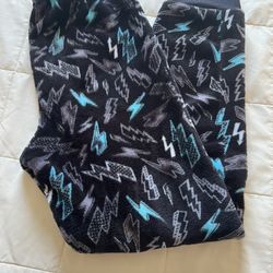 Black And Blue Fleece Pants Sz 14/16