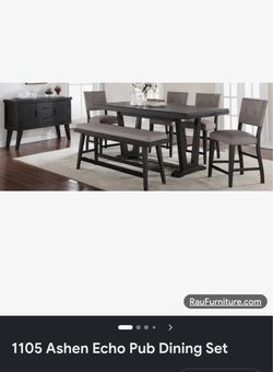 Ashen Echo Pub Dining Set