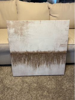 Minimalist Canvas Wall Art with Gold Accents